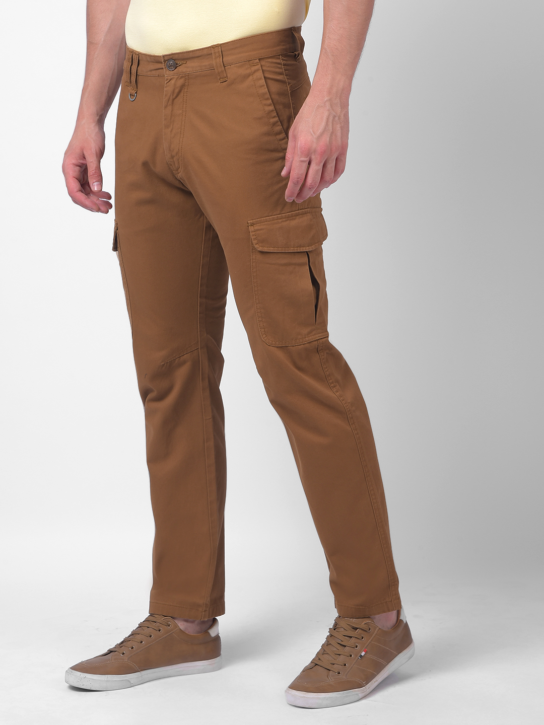 Numero Uno Men Brown Multi Pocket Regular Fit Cargo